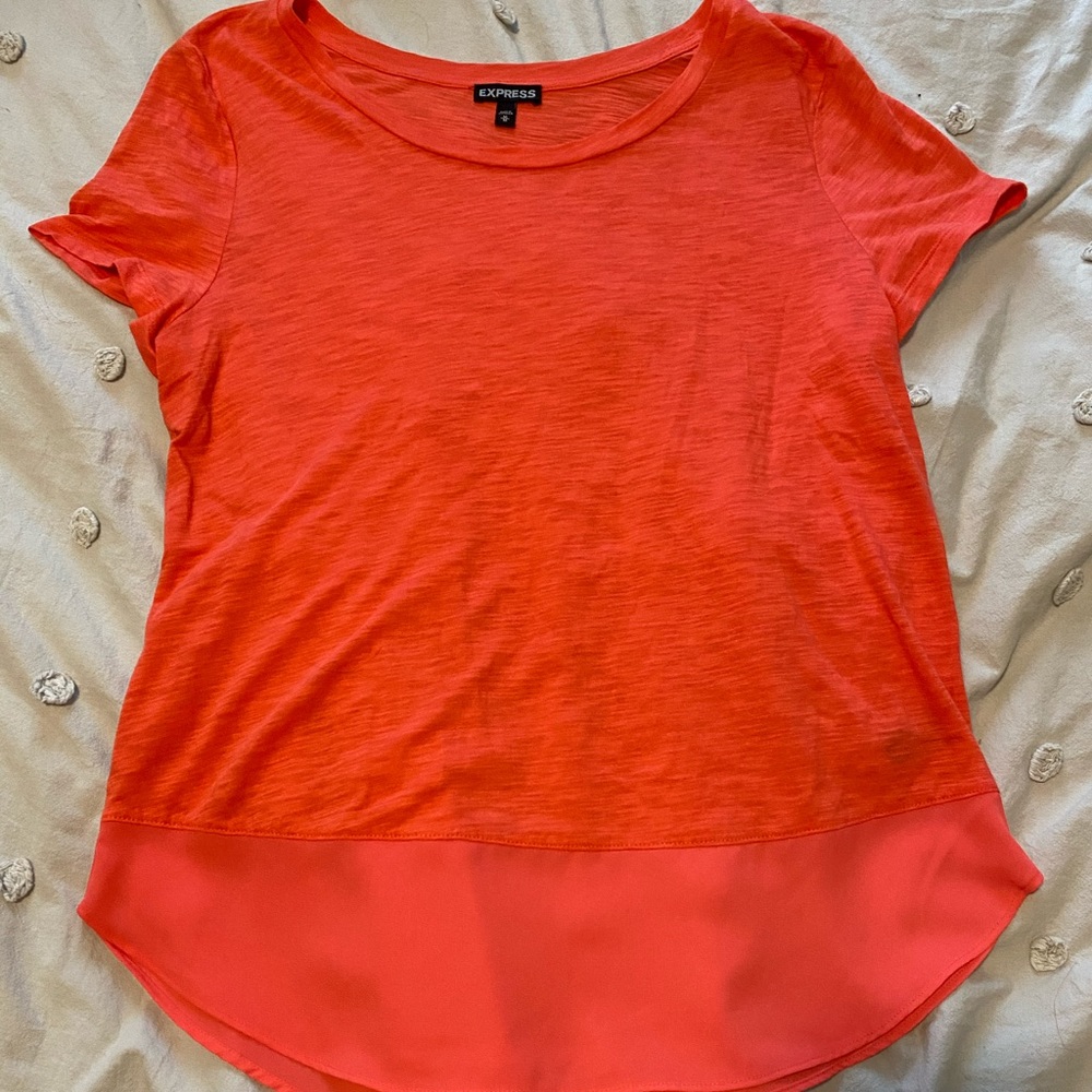 Orange shirt sleeve t-shirt